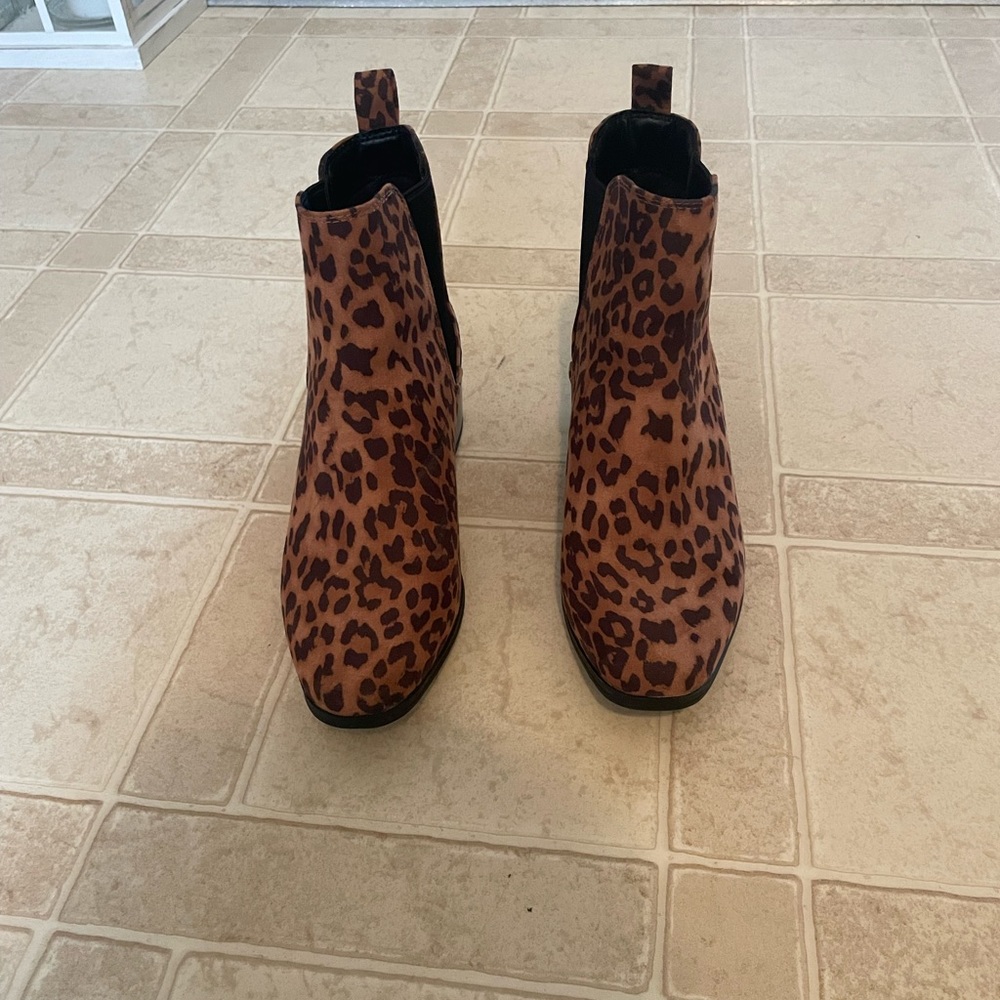 A New Day Animal Print Chelsea Boots
